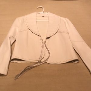 White leather jacket